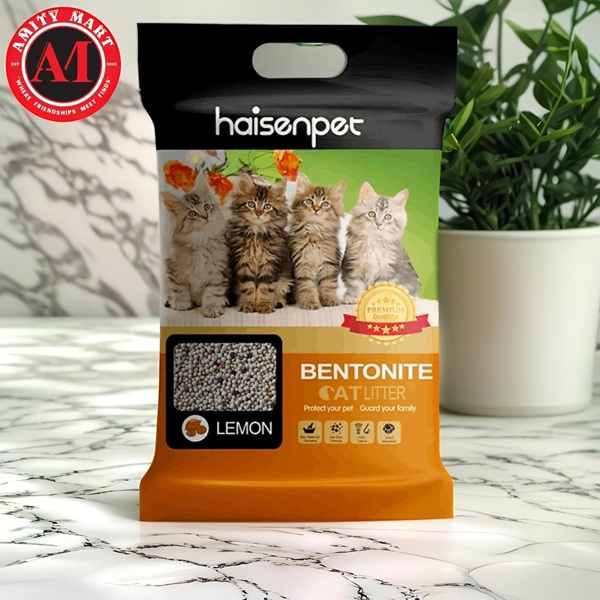 035. Haisenpet Bentonite Cat Litter Lemon 10L (8kg) Haisenpet Bentonite Cat Litter Lemon 10L - Image 1