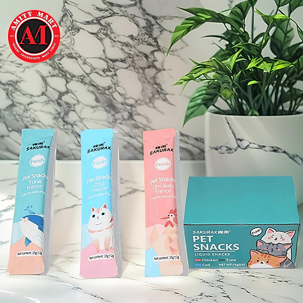 076. SAKURAX Pet Shacks Creamy Treat (Tuna & Chicken Flavor) 6-15g pack SAKURAX Pet Shacks Creamy Treat (Tuna & Chicken Flavor) 6*15g pack - Image 1