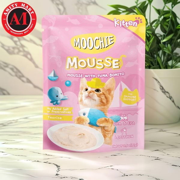 09. Moochie Mousse Tuna with Bonito 70g Moochie Mousse Tuna with Bonito 70g (KITTEN-1 MONTH+) - Image 1