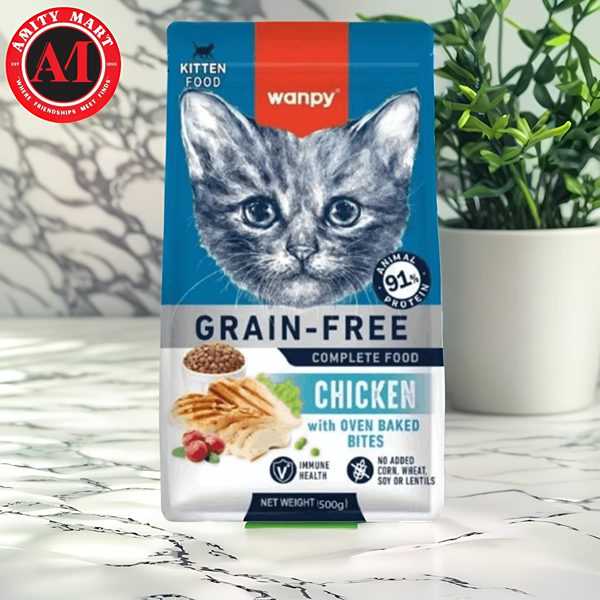28. Wanpy Grain Free Super Premium Dry Cat Food Kitten Chicken 500gm Wanpy Grain Free Super Premium Dry Cat Food Kitten Chicken 500gm - Image 1