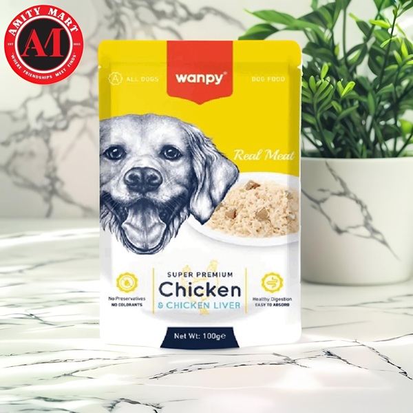 33. Wanpy Super Premium Pouch for Dog Chicken Chicken Liver 100gm