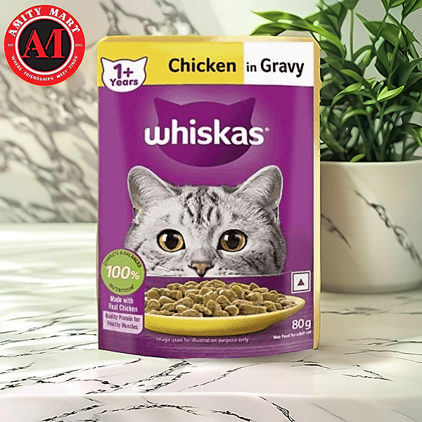 68. Whiskas Chicken in Gravy 80G (1+Years) Whiskas Chicken in Gravy 80G (1+Years) - Image 1