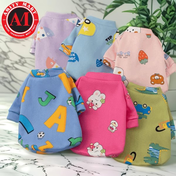 A Dress 01 (2) Autumn Winter Dress For Pets - Sweatshirt Comfort Warm Plus Velvet Clothing - Image 1