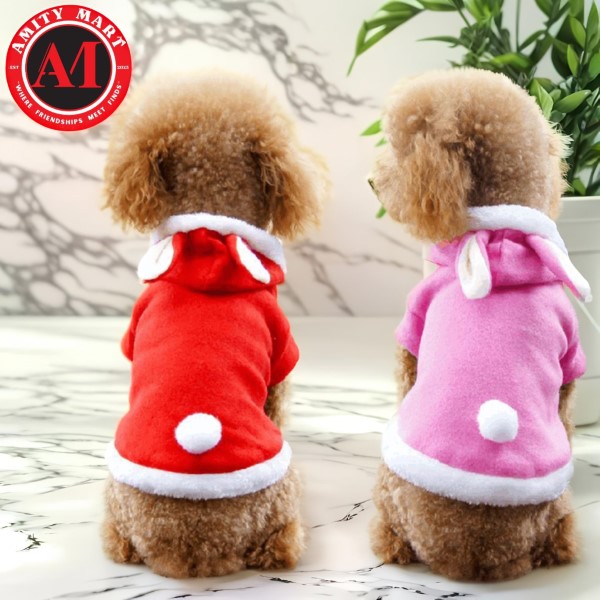 E Dress (7) Rabbit Ear Pets Dress For Cats & Dogs Hooded Party Dress - Image 1