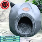 Semi-Enclosed Round Warm Pumpkin Shape House and Bed with Removable and Washable Cushion - Image 3