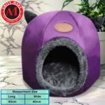 Semi-Enclosed Round Warm Pumpkin Shape House and Bed with Removable and Washable Cushion - Image 2