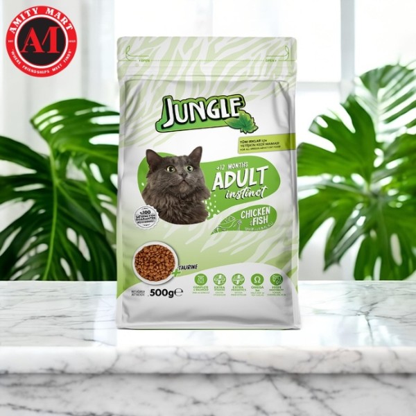Untitled design (3) Jungle Adult Cat Chicken & Fish 500gm - Image 1