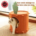 Cat Cave Bed Carrot Shape Tunnel House for Indoor Cats - Image 3