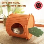 Cat Cave Bed Carrot Shape Tunnel House for Indoor Cats - Image 2