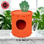 Cat Cave Bed Carrot Shape Tunnel House for Indoor Cats