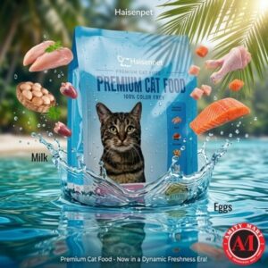 Haisenpet Premium Dry Cat Food Kitten Chicken, Fish, Egg & Milk 450gm