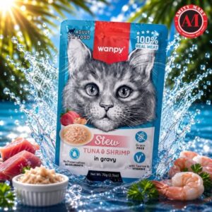 Wanpy Stew in Gravy Pouch Tuna & Shrimp 70gm
