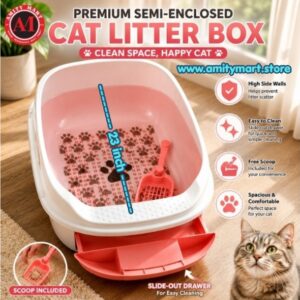 Cat XL Size Detachable Tray Litter Box 800gm (Imported)