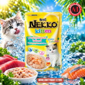 Nekko Kitten Pouch Tuna Topping Salmon in Gravy 70g