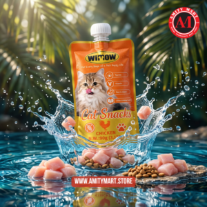 WiMOW Chicken Cat Snacks Meat Past 90g – Grain Free Cat Treats