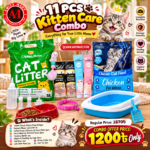11PCS Kitten Care Combo | Complete New Kitten Starter Pack (Combo 5)
